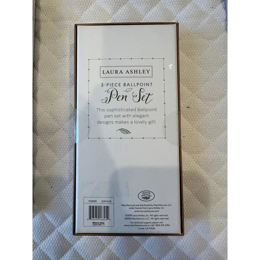 Laura Ashley Floral Notebook Pen Set & Shine Bright Ceramic Trinket Tray Bundle